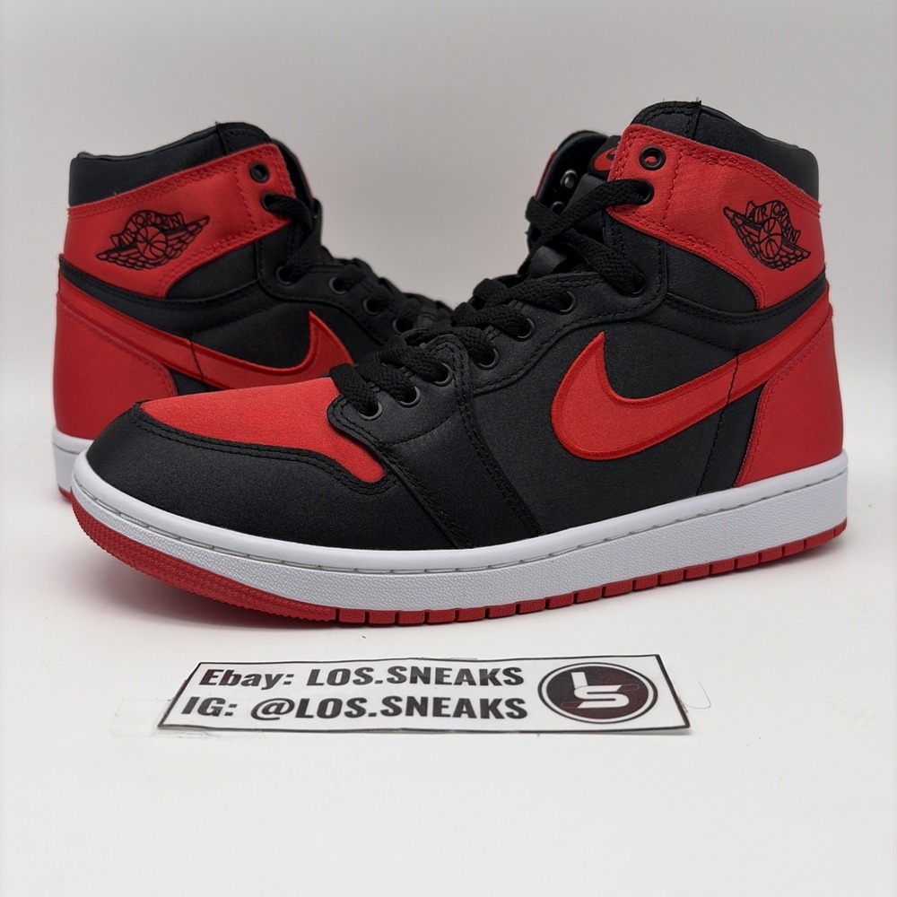 Size 10.5W/9M - Air Jordan 1 Retro OG 2023 High Satin Bred W (FD4810-061)